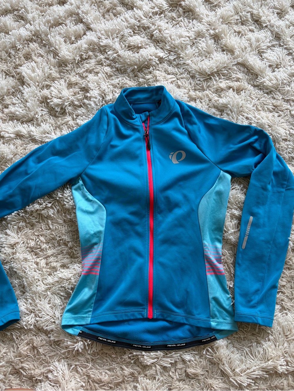 Pearl Izumi Women's Teal Performance Jacket with Pink Zipper